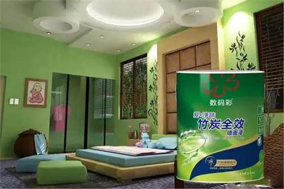 數(shù)碼彩愛+凈味竹炭全效墻面漆，自帶空氣凈化功能墻漆