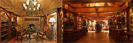 數(shù)碼彩中西復(fù)古品味酒窖館水性仿古全木整裝效果圖