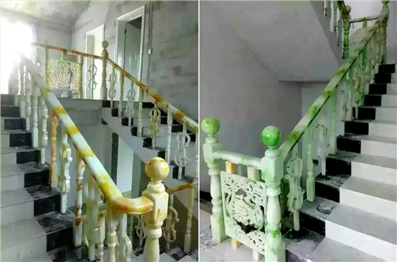 數(shù)碼彩仿大理石漆樓梯玉石效果