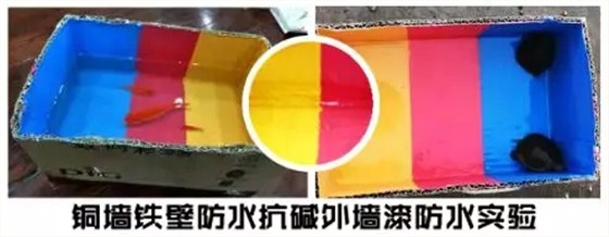 將涂抹了銅墻·鐵壁的紙盒裝滿水，紙盒沒有腐爛可永久盛水，其環(huán)保性高，可在紙箱中養(yǎng)魚類。