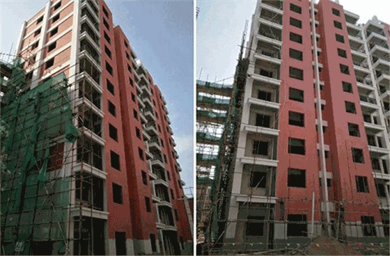 數(shù)碼彩斬獲云南個舊大屯3.7萬平保障性住房外墻工程