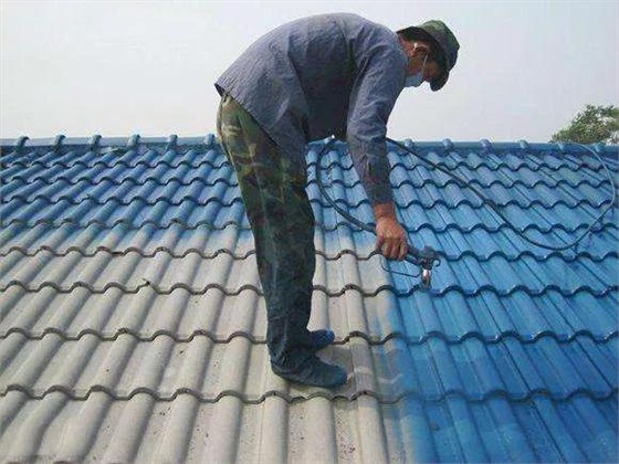 湖南瀏陽(yáng)屋頂水泥瓦翻新 直接噴水性外墻涂料