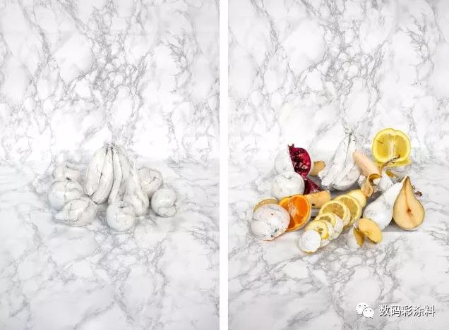 吃驚！居然在水果表面涂上“大理石”