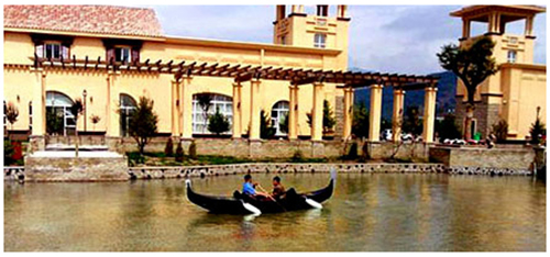 甘肅定西岷縣外墻仿石漆別墅群，筑造“東方威尼斯水城”